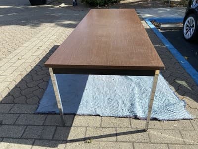 Vintage Mid-Century Industrial Tanker Conference Table By Krueger - Thumbnail 15