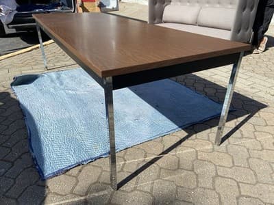 Vintage Mid-Century Industrial Tanker Conference Table By Krueger - Thumbnail 17