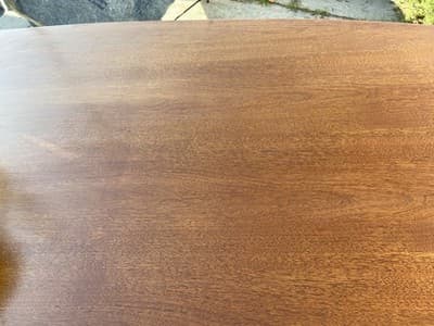 Art Deco Stow & Davis Mid Century Modern Walnut Boomerang Fan Executive Desk - Thumbnail 22