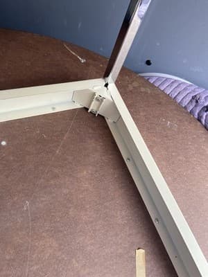 Vintage Mid Century Modern Round Conference Room Kitchen Dining Table 54” Round - Thumbnail 16