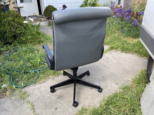 Vintage Richard  Sapper for Knoll Management Desk Chair in Gray Leather  7availa - Thumbnail 7