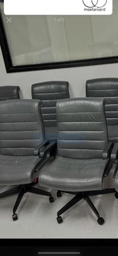 Vintage Richard  Sapper for Knoll Management Desk Chair in Gray Leather  7availa - Thumbnail 10