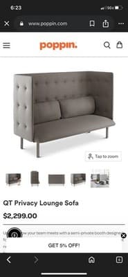 Poppin QT Privacy Lounge Chair - Thumbnail 13