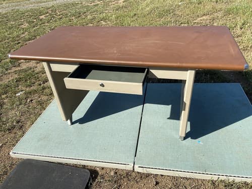 Vintage Mid-Century ModernIndustrial Shaw Walker Table Desk - Image 1