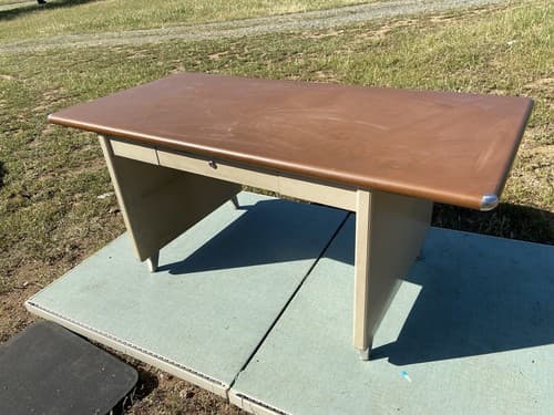 Vintage Mid-Century ModernIndustrial Shaw Walker Table Desk - Thumbnail 7