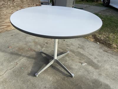 Eames Herman Miller MCM Aluminum Group Table Contract Base 36” Round - Image 1