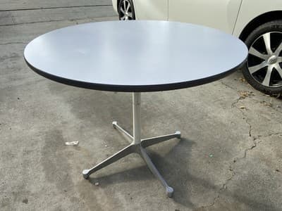 Eames Herman Miller MCM Aluminum Group Table Contract Base 36” Round - Thumbnail 4
