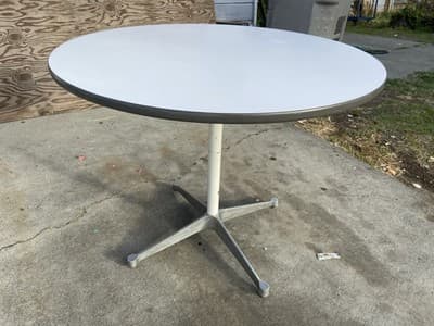 Eames Herman Miller MCM Aluminum Group Table Contract Base 36” Round - Thumbnail 9