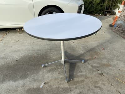 Eames Herman Miller MCM Aluminum Group Table Contract Base 36” Round - Thumbnail 11