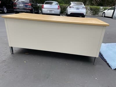 Pitney Bowes Vintage Mid Century Modern Steel Tanker Credenza Sideboard Cabinet - Thumbnail 9