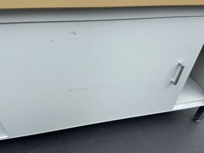 Pitney Bowes Vintage Mid Century Modern Steel Tanker Credenza Sideboard Cabinet - Thumbnail 10