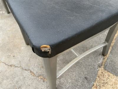 Rare Set of 5 Vintage  1960’s Emeco Aluminum Navy Chairs  Needs Upholstery Foam - Thumbnail 6