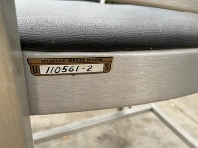 Rare Set of 5 Vintage  1960’s Emeco Aluminum Navy Chairs  Needs Upholstery Foam - Thumbnail 8
