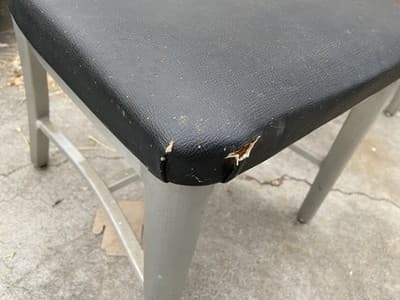 Rare Set of 5 Vintage  1960’s Emeco Aluminum Navy Chairs  Needs Upholstery Foam - Thumbnail 7