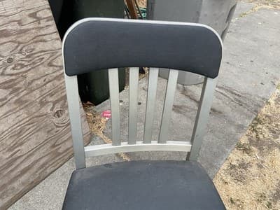 Rare Set of 5 Vintage  1960’s Emeco Aluminum Navy Chairs  Needs Upholstery Foam - Thumbnail 18