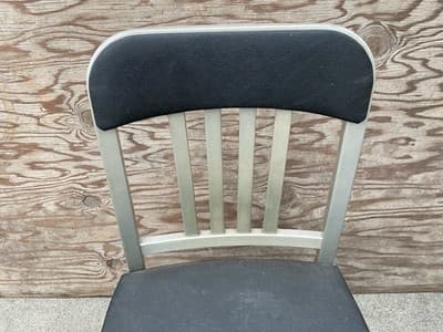 Rare Set of 5 Vintage  1960’s Emeco Aluminum Navy Chairs  Needs Upholstery Foam - Thumbnail 23