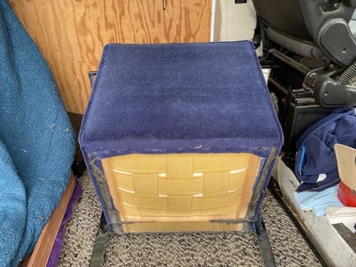 Brno Chair - Knoll Mies van der Rohe - Flat Bar Chair In Navy Blue Velvet Style - Thumbnail 3