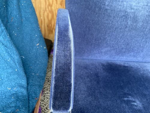 Brno Chair - Knoll Mies van der Rohe - Flat Bar Chair In Navy Blue Velvet Style - Thumbnail 11