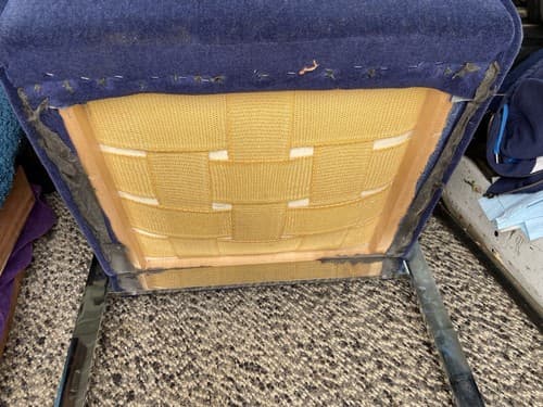 Brno Chair - Knoll Mies van der Rohe - Flat Bar Chair In Navy Blue Velvet Style - Thumbnail 18