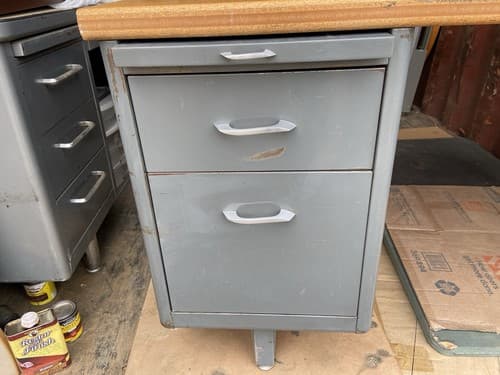 Vintage Mid Century Modern Metal Tanker Desk - Thumbnail 6