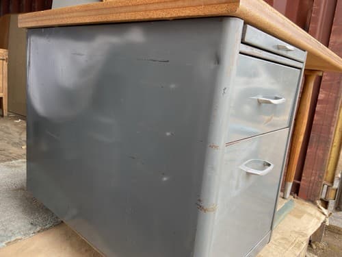 Vintage Mid Century Modern Metal Tanker Desk - Thumbnail 9