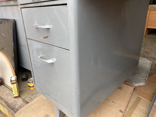 Vintage Mid Century Modern Metal Tanker Desk - Thumbnail 11