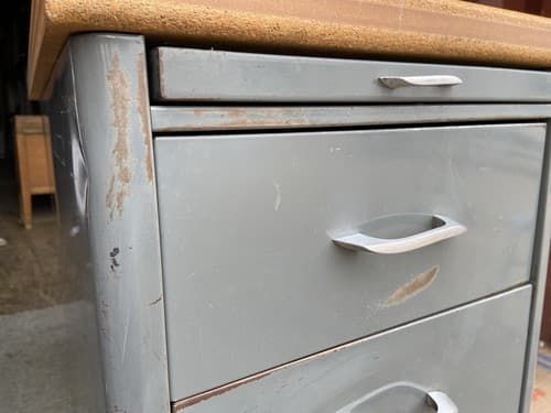 Vintage Mid Century Modern Metal Tanker Desk - Thumbnail 16