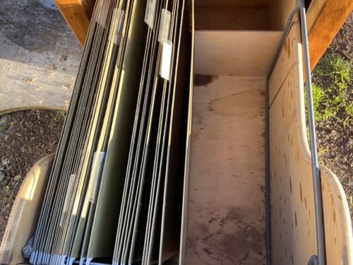 Anderson Vintage Mid Century Modern Wooden Tanker Desk - Thumbnail 8