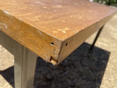 Vintage Mid-Century Modern Shaw Walker Tanker Desk With Oak Top Needs Restoratio - Thumbnail 15