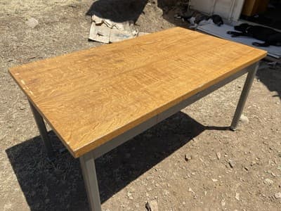 Vintage Mid-Century Modern Shaw Walker Tanker Desk With Oak Top Needs Restoratio - Thumbnail 23