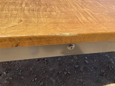 Vintage Mid-Century Modern Shaw Walker Tanker Desk With Oak Top Needs Restoratio - Thumbnail 11