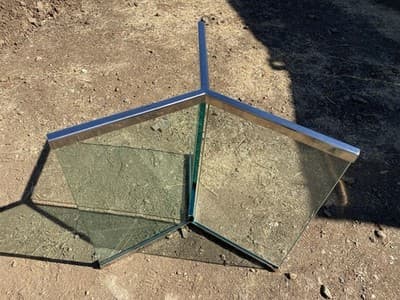 Modern Glass & Brass Double Pedestal Dining Table Attributed to Pace Collection - Thumbnail 8