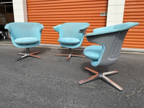 STEELCASE i2i MODERN COLLABORATIVE CHAIRs WITH CHROME BASE Lounge Set Of 3 - Thumbnail 4