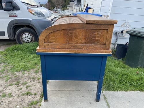 Antique Roll Top Desk - Thumbnail 11