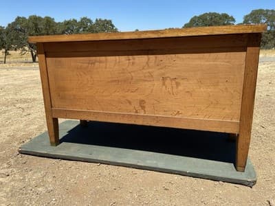 Rucker Fuller Antique Oak Partners Desk Needs Restoration - Thumbnail 8