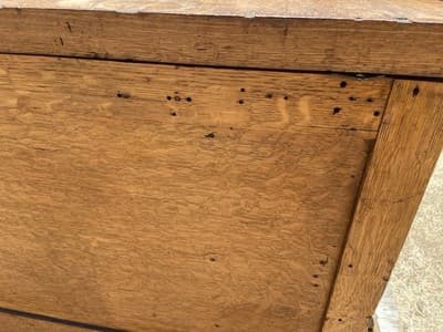 Rucker Fuller Antique Oak Partners Desk Needs Restoration - Thumbnail 22