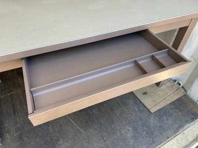 Vintage Mid Century Modern Steelcase Tanker Desk Unmarked - Thumbnail 10