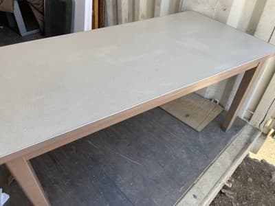 Vintage Mid Century Modern Steelcase Tanker Desk Unmarked - Thumbnail 14