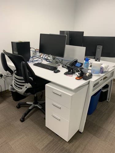 Steelcase Turnstone Bivi  For 2 White - Image 1