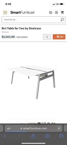 Steelcase Turnstone Bivi  For 2 White - Thumbnail 4