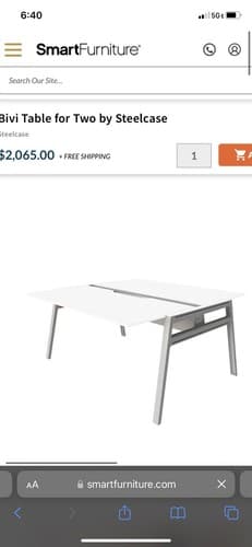 Steelcase Turnstone Bivi  For 2 White - Thumbnail 6