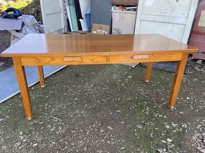 American Vintage Oak Library Teachers Arts & Crafts Hoosier Desks Furniture - Thumbnail 9