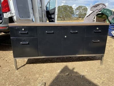 Vintage Mid Century Modern Steelcase  Tanker Credenza - Thumbnail 2