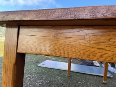 American Vintage Oak Library Teachers Arts & Crafts Hoosier Desks Furniture - Thumbnail 19