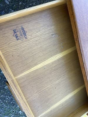 American Vintage Oak Library Teachers Arts & Crafts Hoosier Desks Furniture - Thumbnail 24