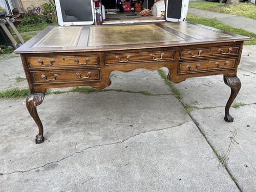 Antique Partners Desk - Thumbnail 15