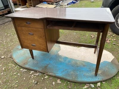 Vintage Mid Century Modern Mainline Hooker Writing Desk - Thumbnail 7