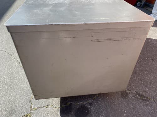 Vintage Art Metal Tanker Desk With Typewriter Compartment - Thumbnail 13