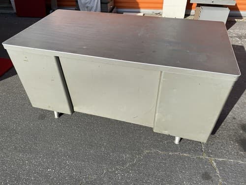 Vintage Art Metal Tanker Desk With Typewriter Compartment - Thumbnail 14