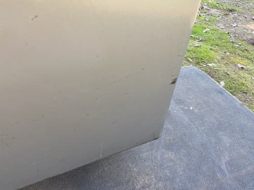 Steelcase Vintage Mid Century Modern Metal Tanker Desk Has Some Patina - Thumbnail 10